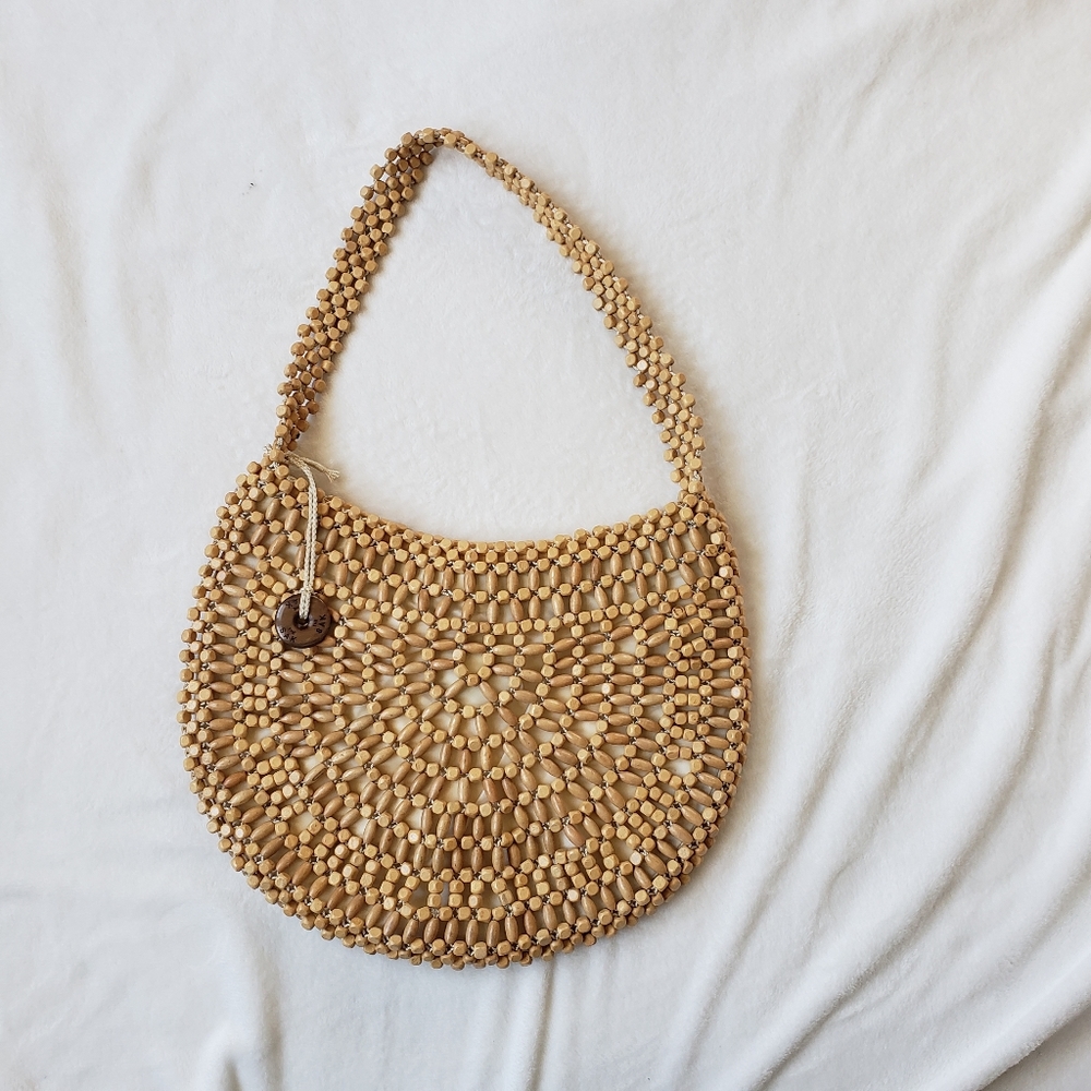 The Sak wooden bead purse